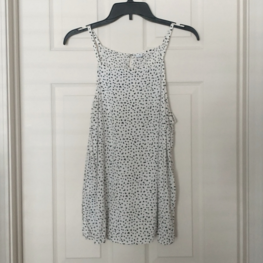 Black&White Cheetah Print Sleeveless Blouse